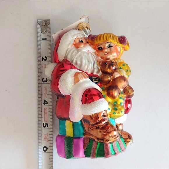 Vintage 1998 Christopher Radko Story Time Glass Ornament Santa Girl READ - Picture 11 of 11